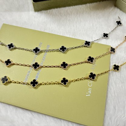 [Sophire Jewelry ]CLOVER 6 MOTIF  ONYXS BRACELET