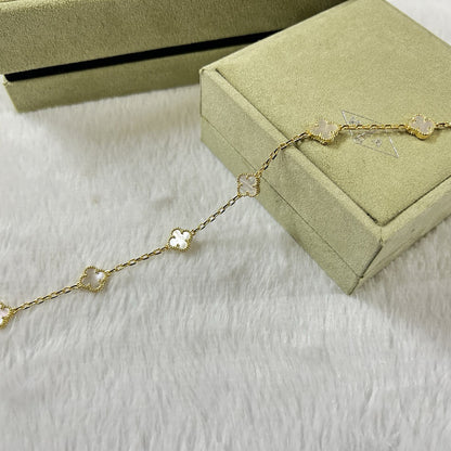 [Sophire Jewelry ]CLOVER 6 MOTIF WHITE MOP BRACELET