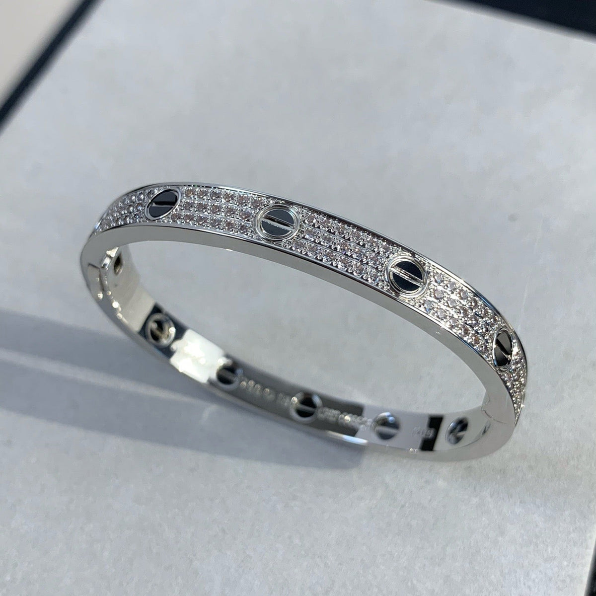 [Sophire Jewelry ]LOVE BRACELET 6.1MM DIAMOND-PAVED CERAMIC