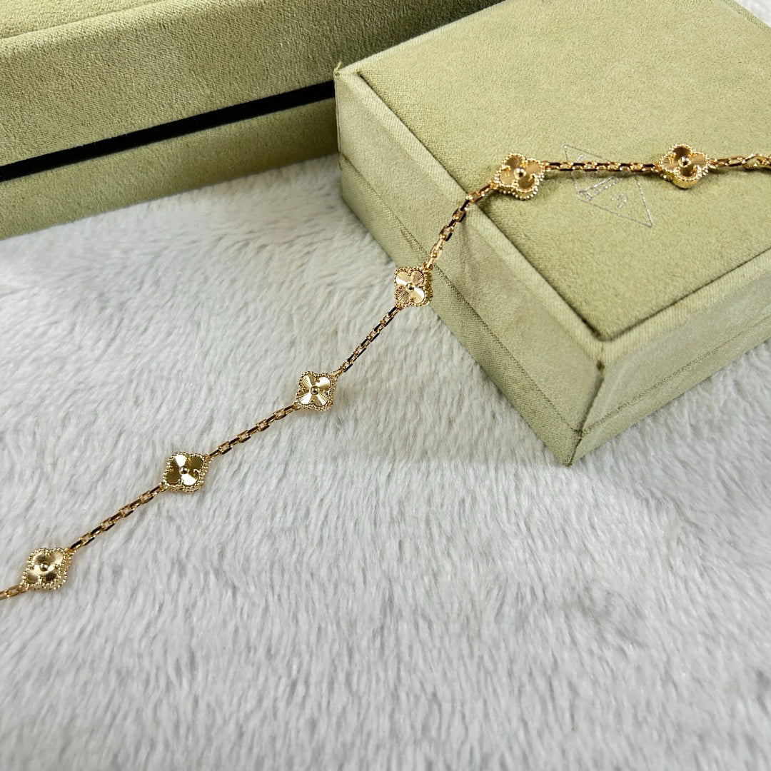 [Sophire Jewelry ]CLOVER 6 MOTIF DIAMOND BRACELET