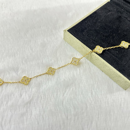 [Sophire Jewelry ]CLOVER 6 MOTIF DIAMOND BRACELET
