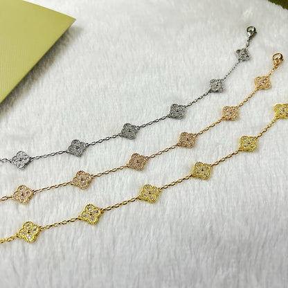 [Sophire Jewelry ]CLOVER 6 MOTIF DIAMOND BRACELET