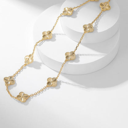 [Sophire Jewelry ]CLOVER 10 MOTIFS LASER NECKLACE
