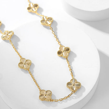 [Sophire Jewelry ]CLOVER 10 MOTIFS LASER NECKLACE