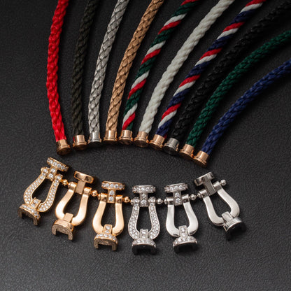 [Sophire Jewelry ]FORCE LARGE HORSESHOE HALF DIAMOND BRACELET GOLD