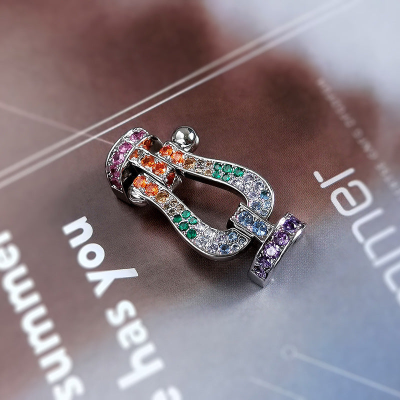 [Sophire Jewelry ]FORCE LARGE HORSESHOE CLASP  METAL BRACELET