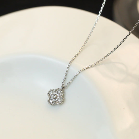 [Sophire Jewelry ]CLOVER MINI 9.5MM PENDANT DIAMOND NECKLACE