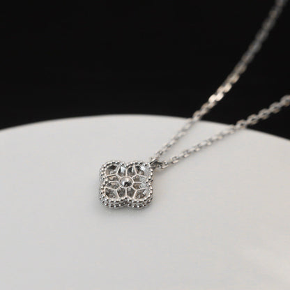 [Sophire Jewelry ]CLOVER MINI 9.5MM PENDANT DIAMOND NECKLACE