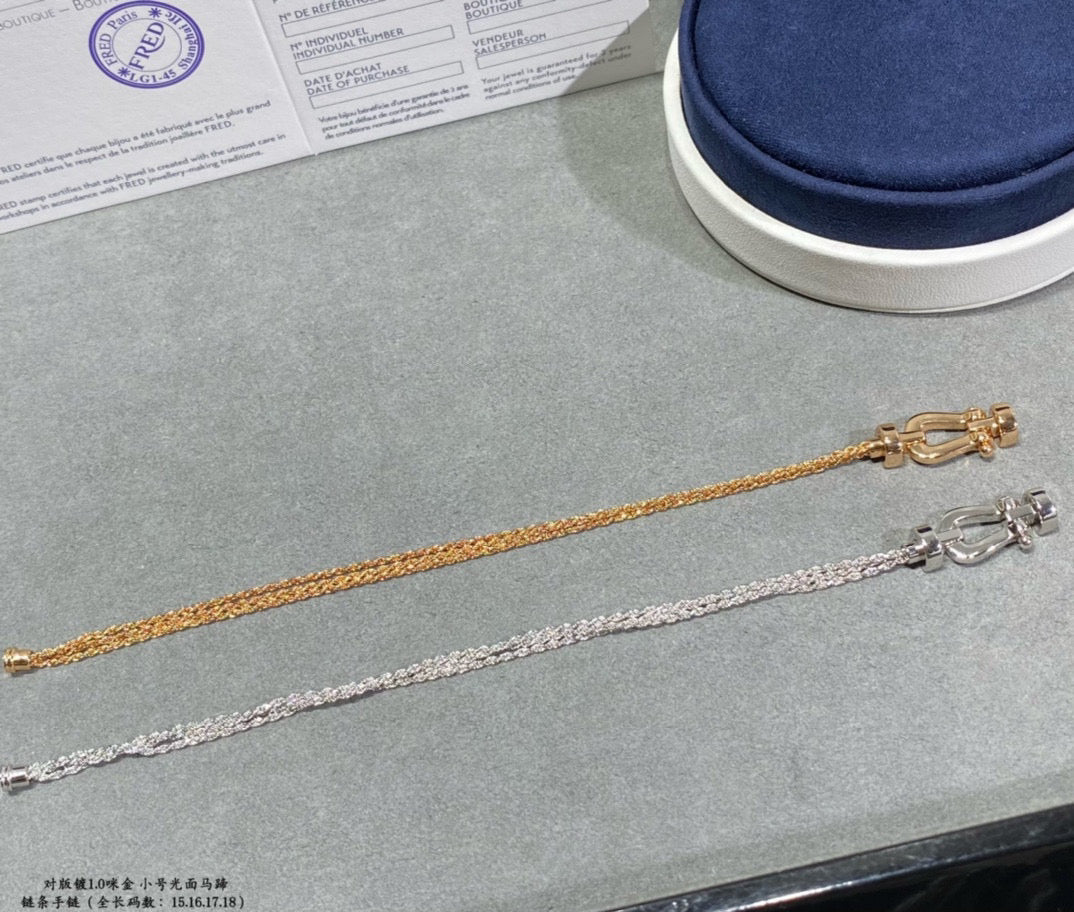 [Sophire Jewelry ]FORCE SMALL HORSESHOE  DIAMOND CHAIN ROPE BRACELET