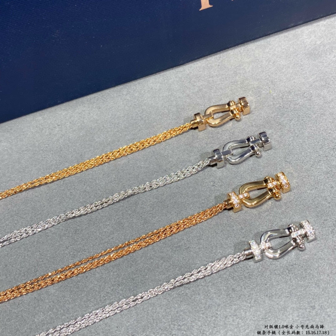 [Sophire Jewelry ]FORCE SMALL HORSESHOE  DIAMOND CHAIN ROPE BRACELET