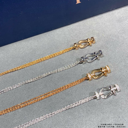 [Sophire Jewelry ]FORCE SMALL HORSESHOE  DIAMOND CHAIN ROPE BRACELET