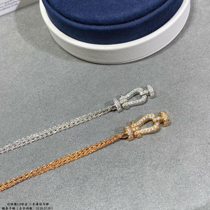 [Sophire Jewelry ]FORCE SMALL HORSESHOE  DIAMOND CHAIN ROPE BRACELET