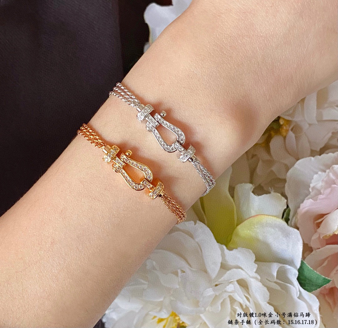 [Sophire Jewelry ]FORCE SMALL HORSESHOE  DIAMOND CHAIN ROPE BRACELET