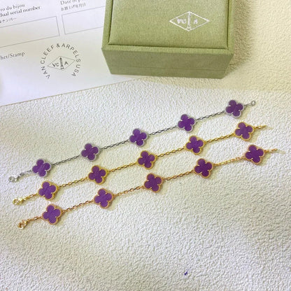 [Sophire Jewelry ] CLOVER 5 MOTIF VIOLET BRACELET COLLECTION
