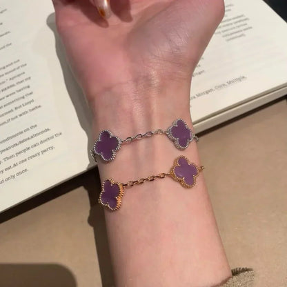 [Sophire Jewelry ] CLOVER 5 MOTIF VIOLET BRACELET COLLECTION