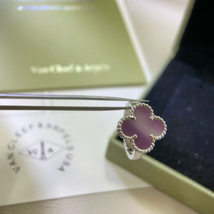 [Sophire Jewelry ]CLOVER  PURPLE VIOLET RING