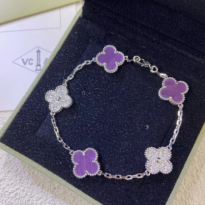 [Sophire Jewelry ] CLOVER 5 MOTIF VIOLET BRACELET COLLECTION