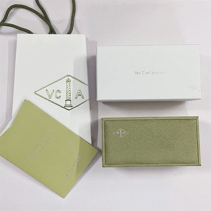 [Sophire Jewelry ]VA CLOVER BRACELET NECKLACE RING BOX GIFT BAG