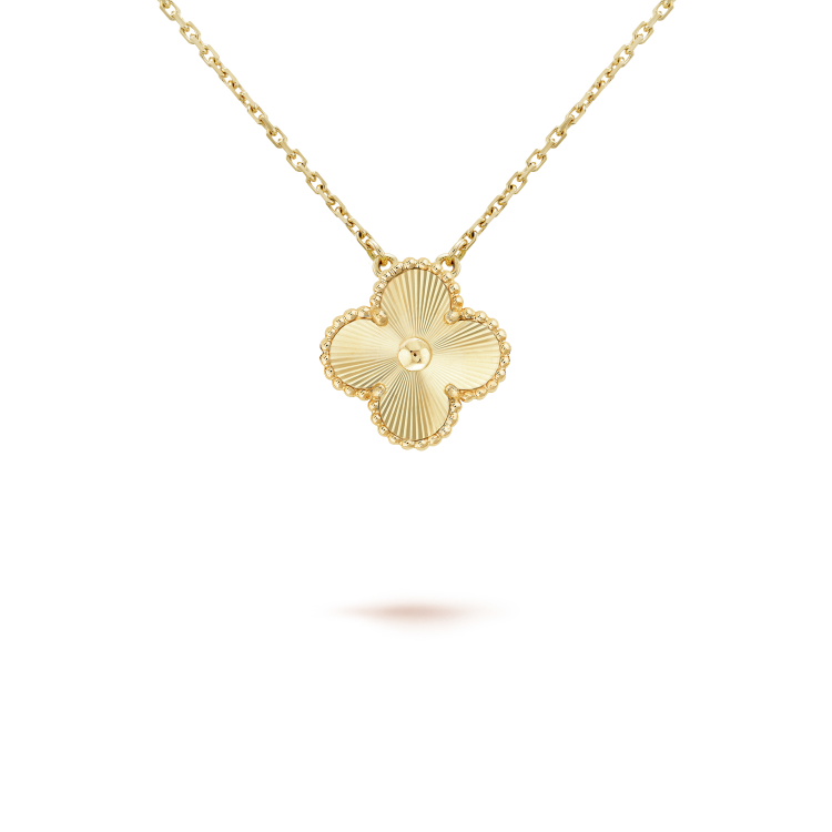 [Sophire Jewelry ]CLOVER 15MM LASER NECKLACE