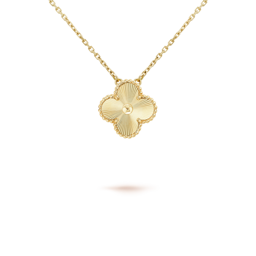 [Sophire Jewelry ]CLOVER 15MM LASER NECKLACE