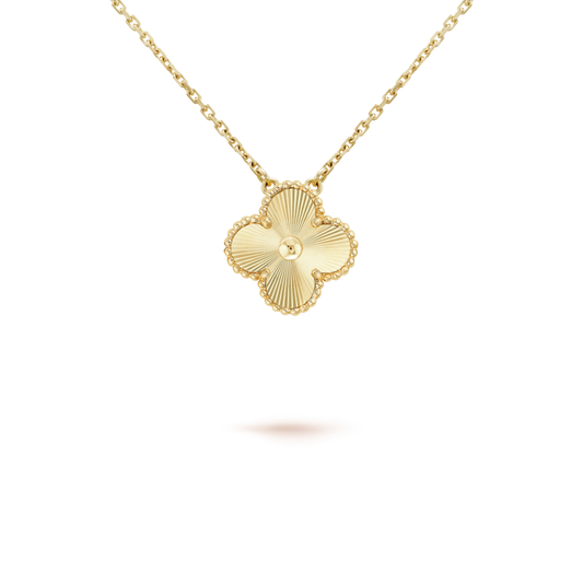 [Sophire Jewelry ]CLOVER 15MM LASER NECKLACE