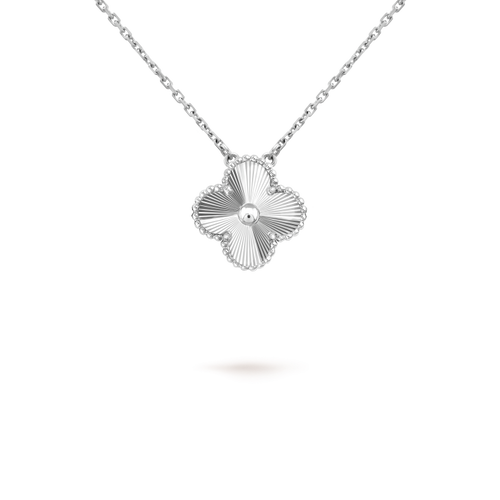 [Sophire Jewelry ]CLOVER 15MM LASER NECKLACE SILVER