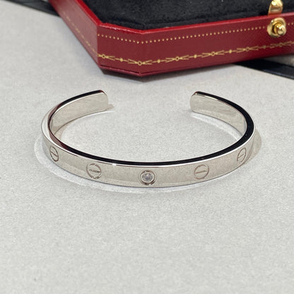 [Sophire Jewelry ]LOVE BRACELET 6.1MM 1 DIAMOND OPEN CUFF