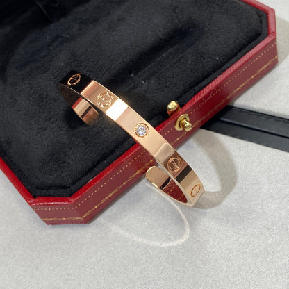 [Sophire Jewelry ]LOVE BRACELET 6.1MM 1 DIAMOND OPEN CUFF