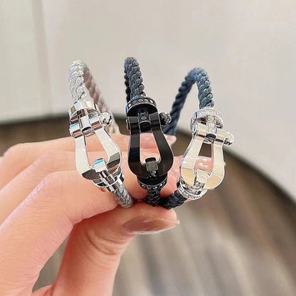 [Sophire Jewelry ]FORCE LARGE HORSESHOE FULL DIAMOND BRACELET GOLD