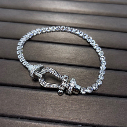 [Sophire Jewelry ]FORCE  HORSESHOE  DIAMOND TENNIS BRACELET
