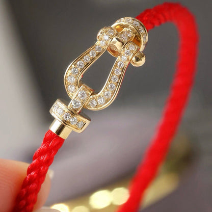 [Sophire Jewelry ]FORCE LARGE HORSESHOE FULL DIAMOND BRACELET ROSE GOLD