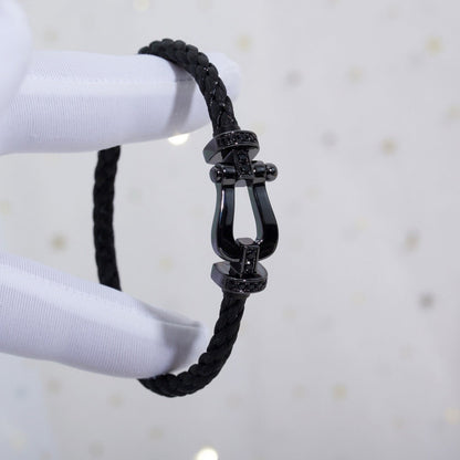 [Sophire Jewelry ]FORCE LARGE SERIES HORSESHOE BLACK SAMURAI BRACELET