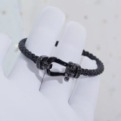 [Sophire Jewelry ]FORCE LARGE SERIES HORSESHOE BLACK SAMURAI BRACELET