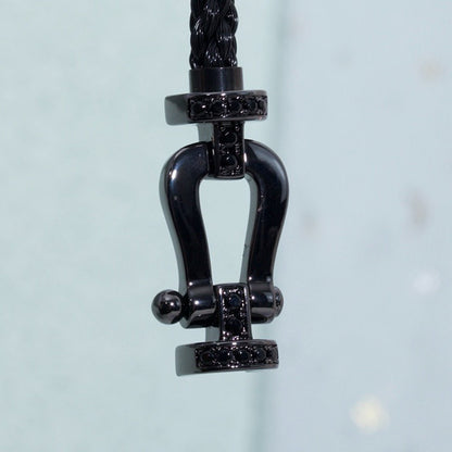 [Sophire Jewelry ]FORCE LARGE SERIES HORSESHOE BLACK SAMURAI BRACELET