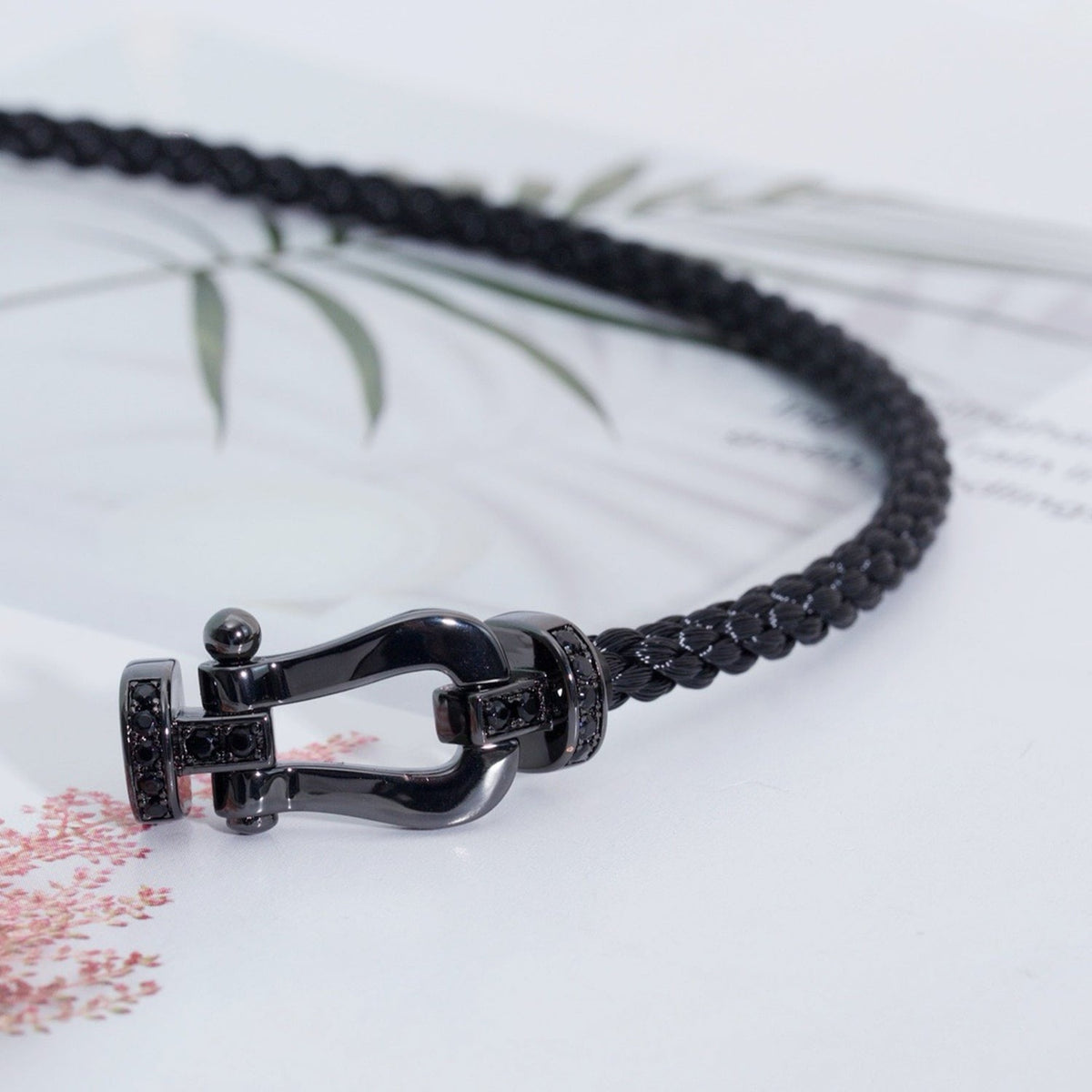 [Sophire Jewelry ]FORCE LARGE SERIES HORSESHOE BLACK SAMURAI BRACELET