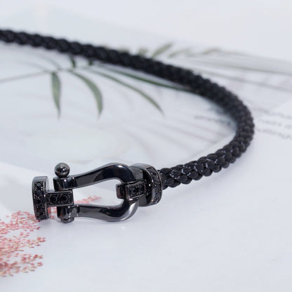 [Sophire Jewelry ]FORCE LARGE SERIES HORSESHOE BLACK SAMURAI BRACELET