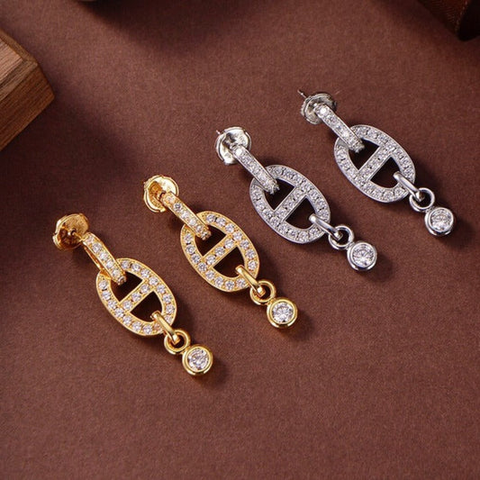 [Sophire]HM CHAINE DIAMOND EARRINGS