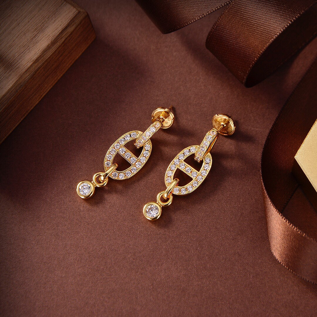 [Sophire Jewelry ]HM CHAINE DIAMOND EARRINGS