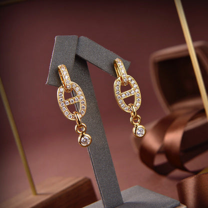 [Sophire Jewelry ]HM CHAINE DIAMOND EARRINGS