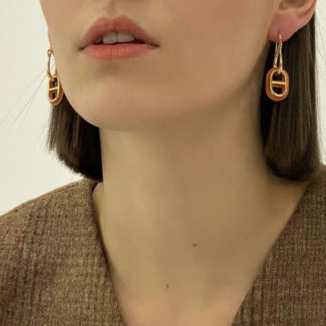 [Sophire Jewelry ]HM O'MAILLON GOLD EARRINGS