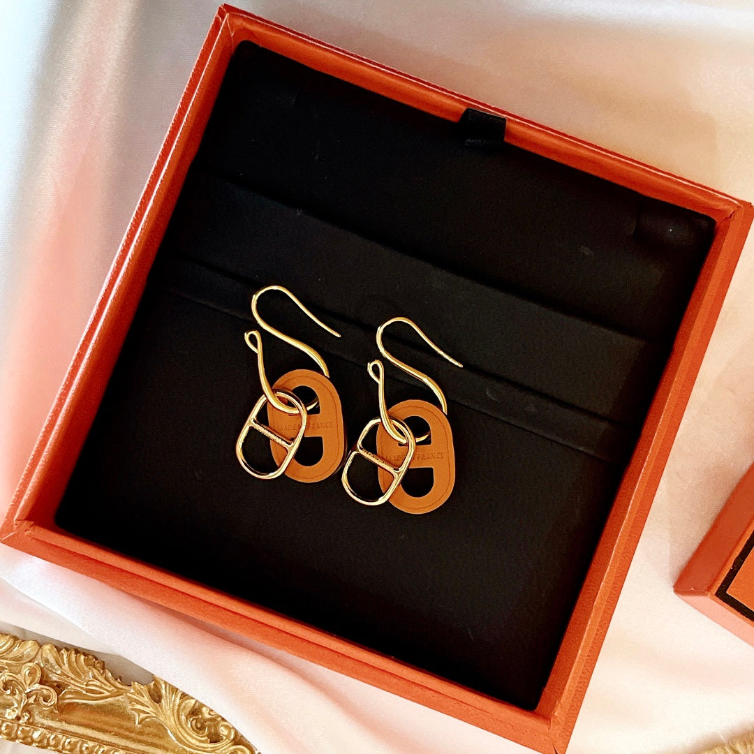 [Sophire Jewelry ]HM O'MAILLON GOLD EARRINGS