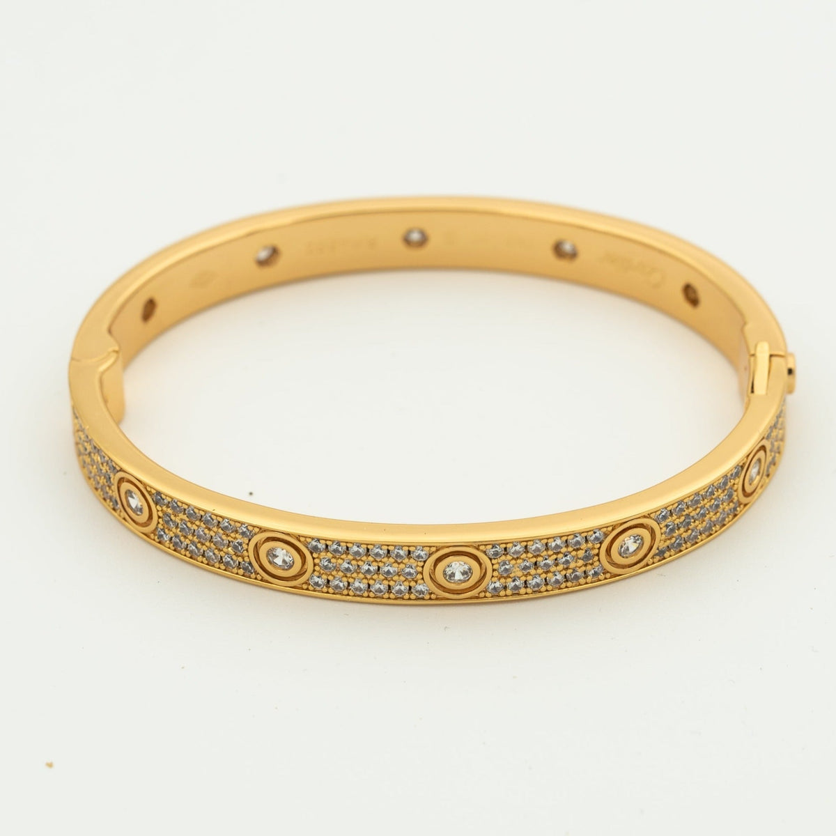 [Sophire Jewelry ]LOVE BRACELET 6.1MM DIAMOND-PAVED 10 BIG DIAMONDS