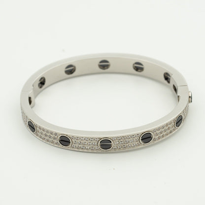 [Sophire Jewelry ]LOVE BRACELET 6.1MM DIAMOND-PAVED CERAMIC