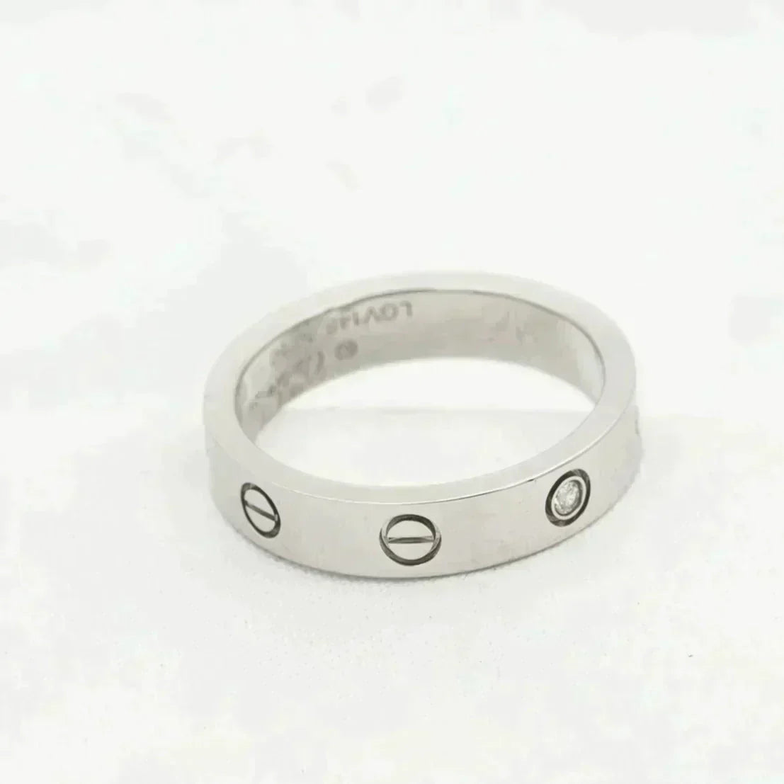[Sophire Jewelry ]LOVE RING 4MM 1 DIAMOND SILVER