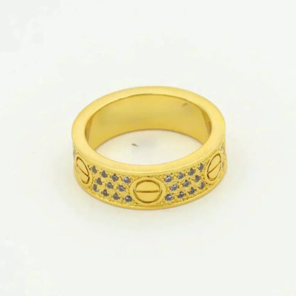 [Sophire Jewelry ]LOVE RING 5.5MM DIAMONDS PAVED