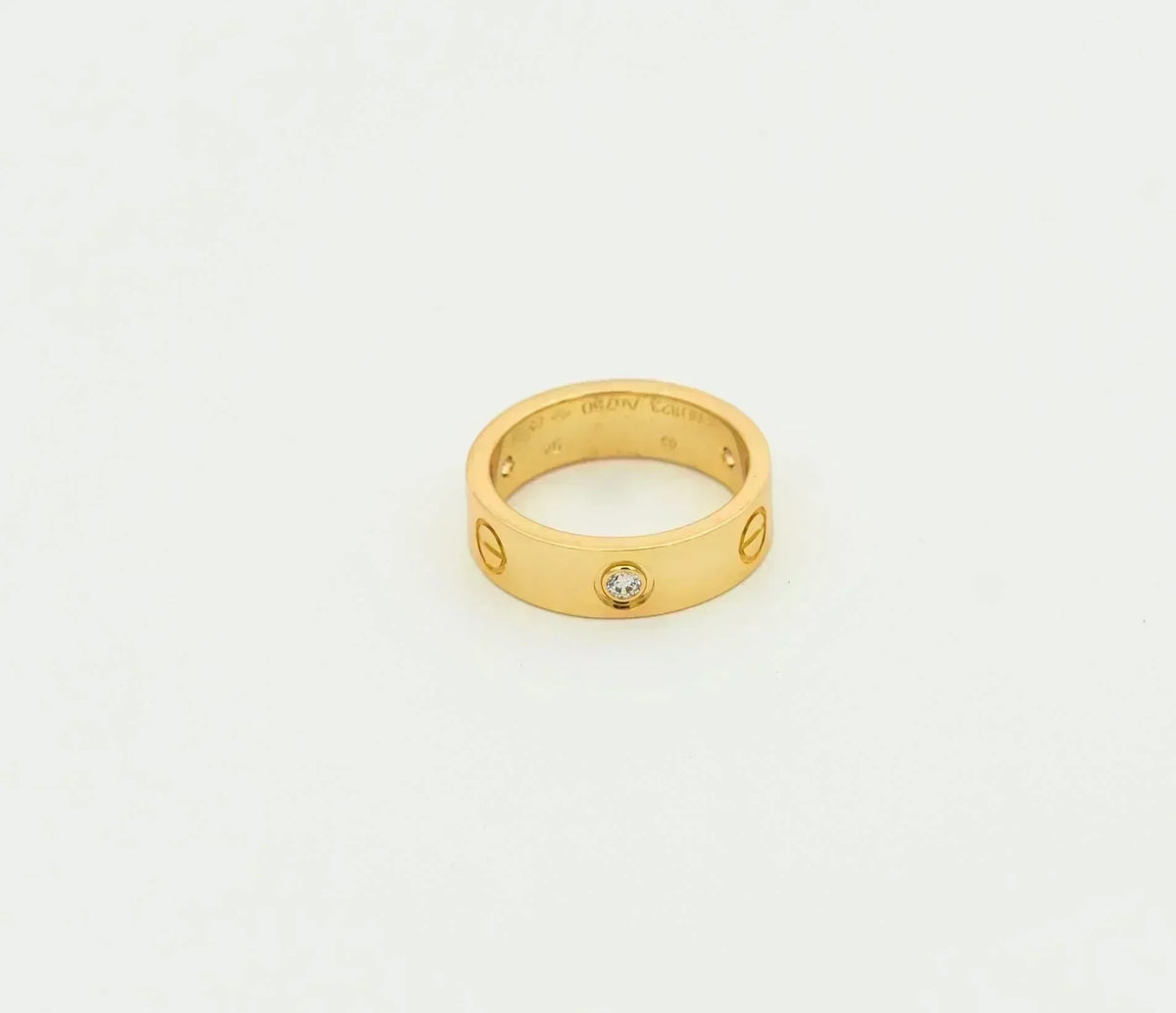 [Sophire Jewelry ]LOVE RING 5.5MM 3 DIAMONDS GOLD