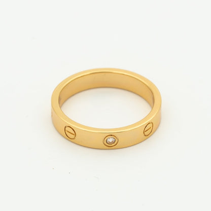 [Sophire Jewelry ]LOVE RING 4MM 1 DIAMOND PINK GOLD