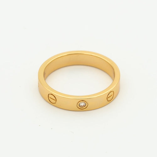 [Sophire Jewelry ]LOVE RING 4MM 1 DIAMOND PINK GOLD