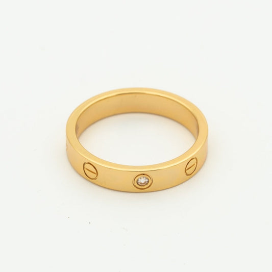 [Sophire Jewelry ]LOVE RING 4MM 1 DIAMOND PINK GOLD