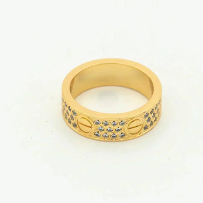 [Sophire Jewelry ]LOVE RING 5.5MM DIAMONDS PAVED